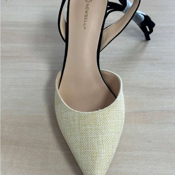 Newbella Women's Black and Cream Heels - Picture 6 of 7